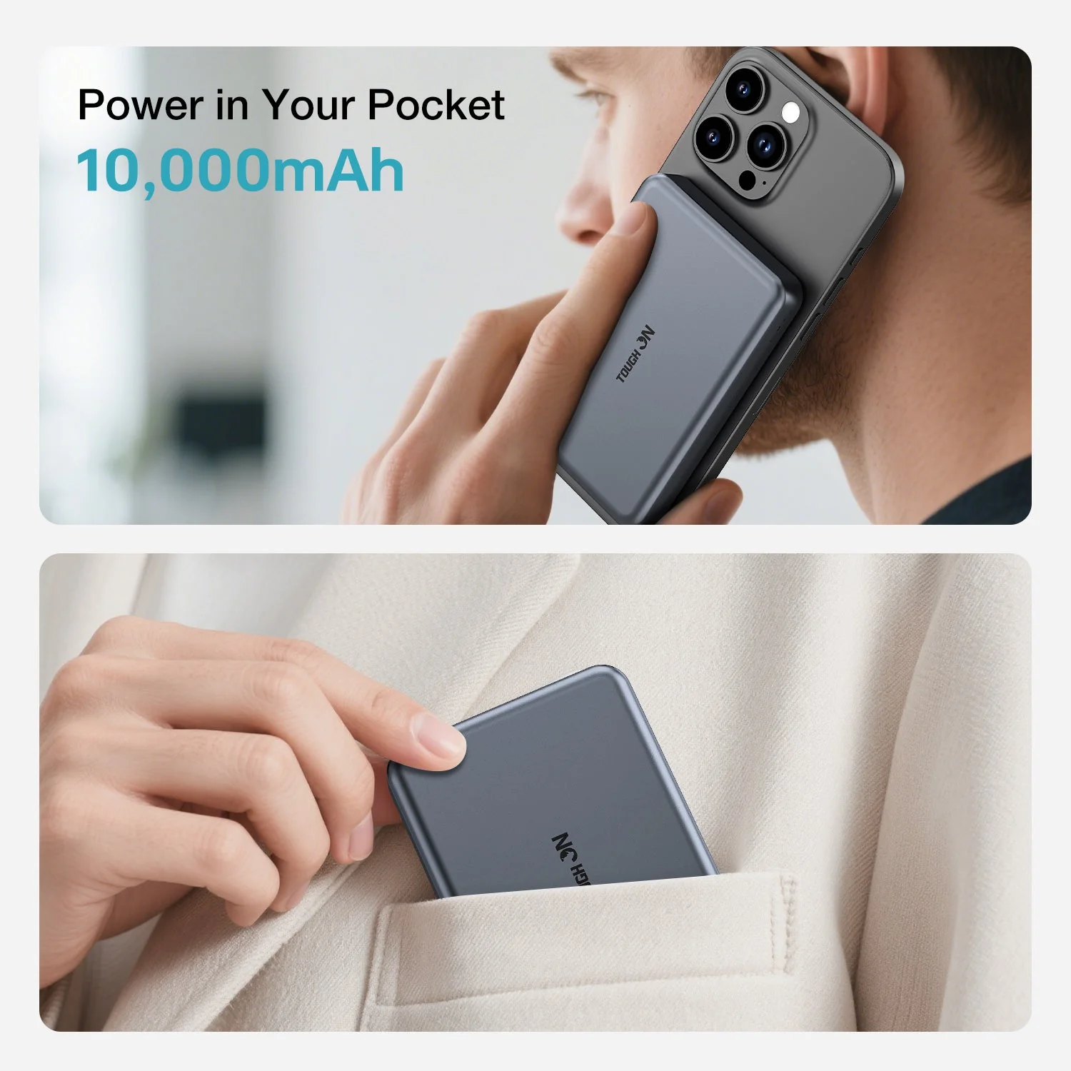 2 Pack Tough On 10000mAh Magnetic Power Bank - Image 5