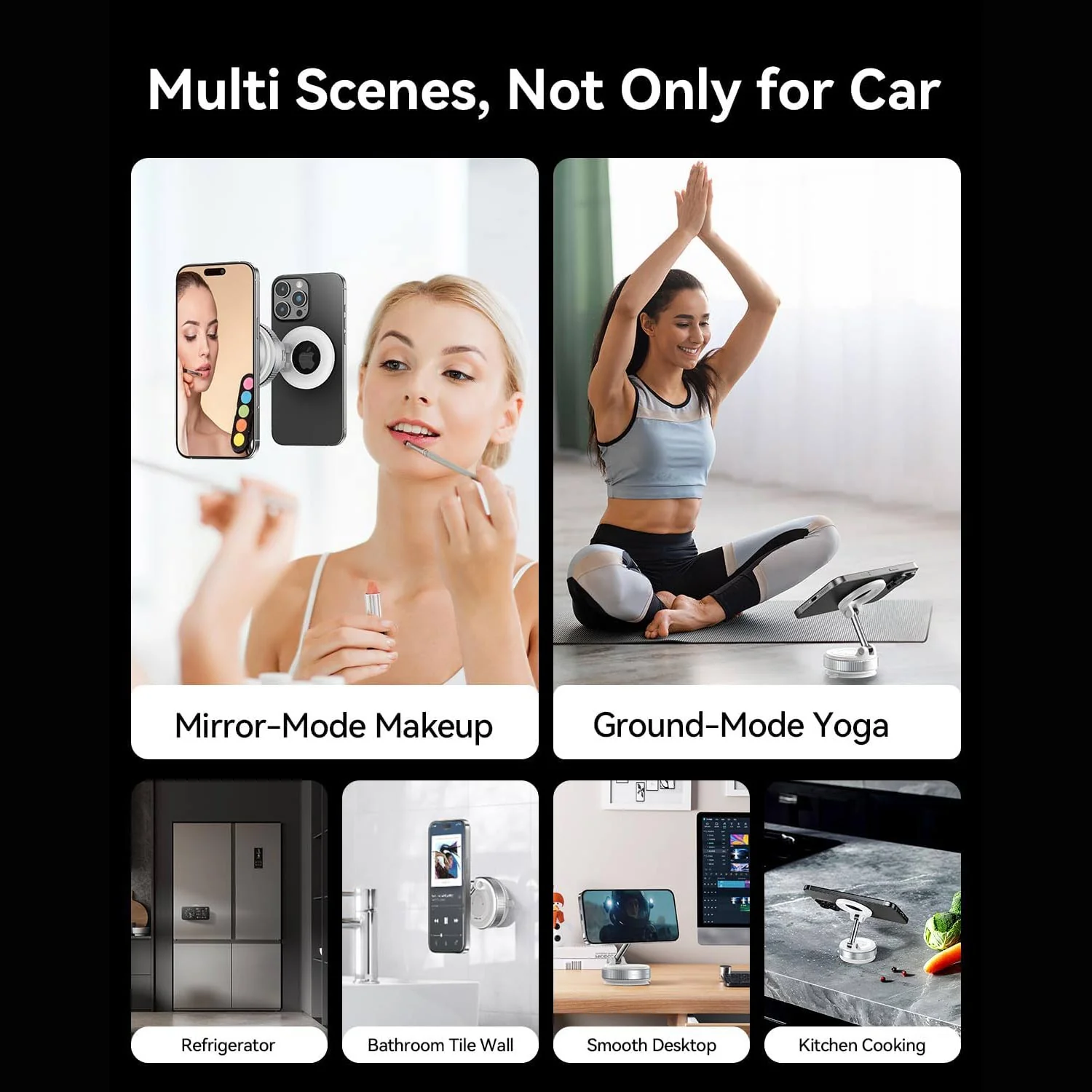 360° Car Mount Magnetic Phone Holder with Vacuum Suction - Image 17