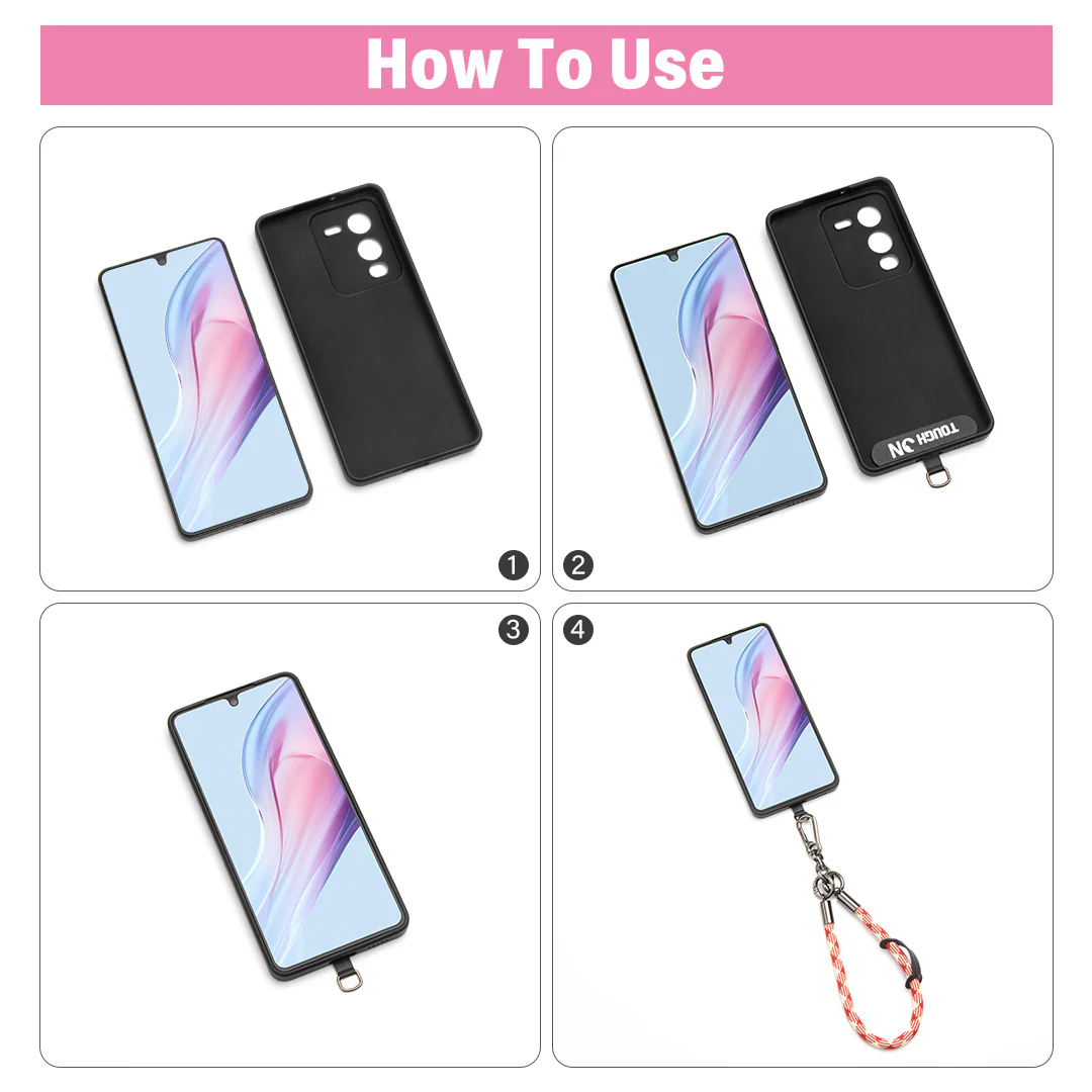 Tough On Rope Phone Wristlet Strap with Card Red - Image 5