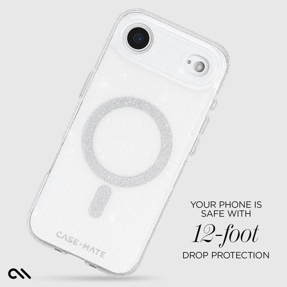 Case-Mate Sheer Twinkle Silver MagSafe Case for iPhone 17 Series - Image 8