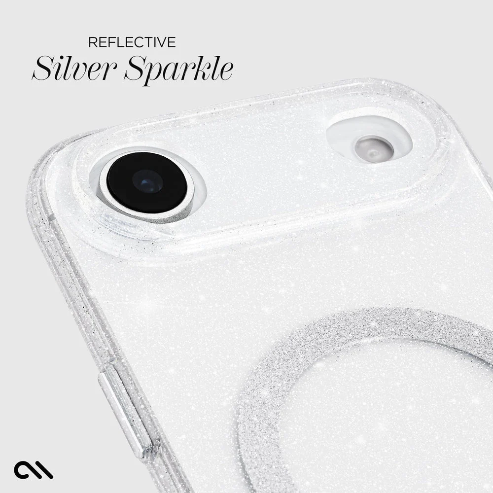 Case-Mate Sheer Twinkle Silver MagSafe Case for iPhone 17 Series - Image 9