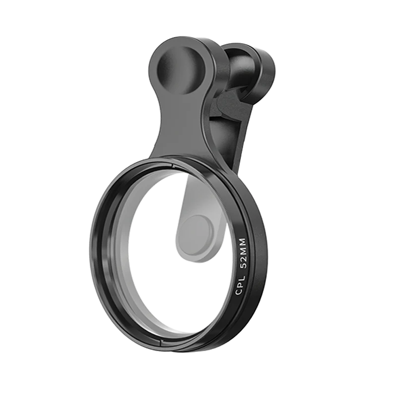 Universal Fit Clip-on Phone CPL Polarizer 52mm