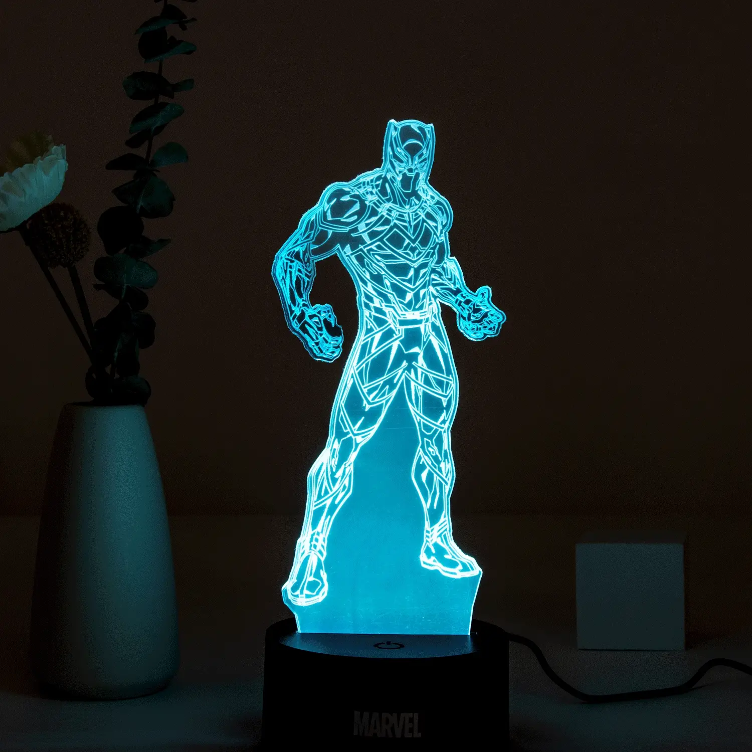Marvel 3D RGB App Controlled USB LED Night Light Black Panther #2 - Image 7
