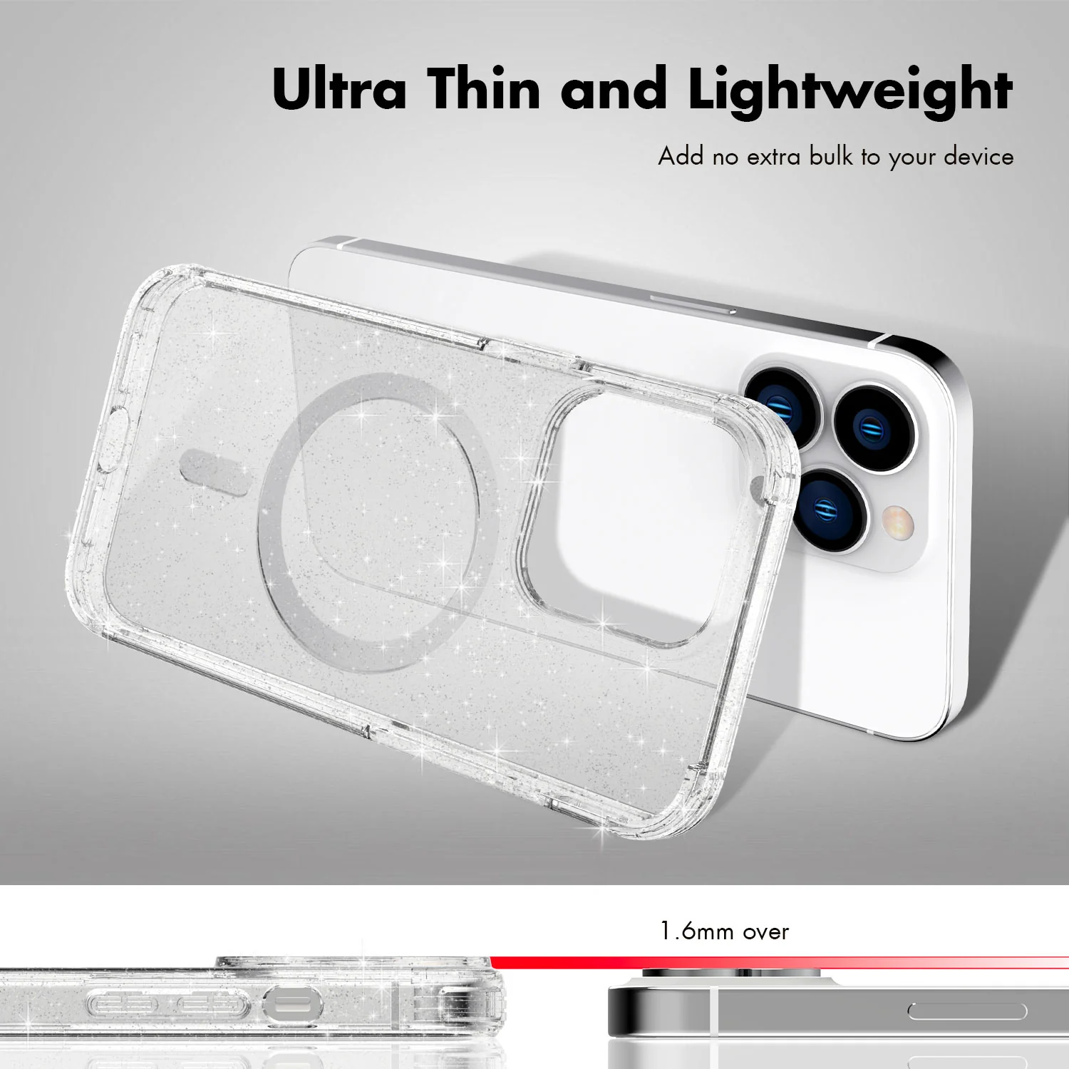Tough On iPhone 13 Pro Case Glitter Stardust with Magsafe - Image 4
