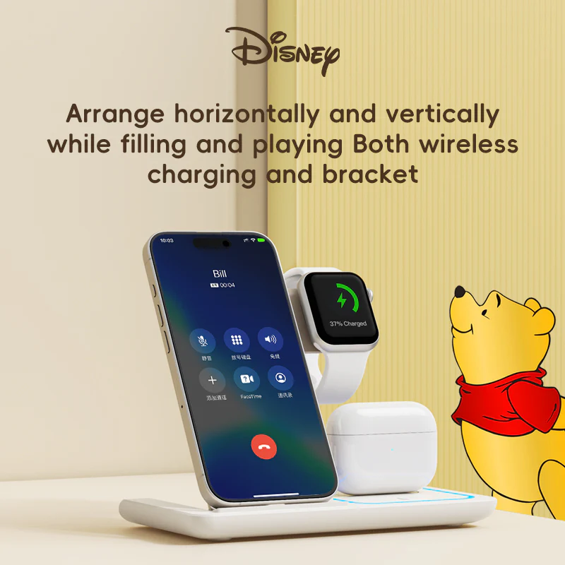 Disney 15W Wireless Charger 3 in 1 Foldable Wireless Charging - Image 15
