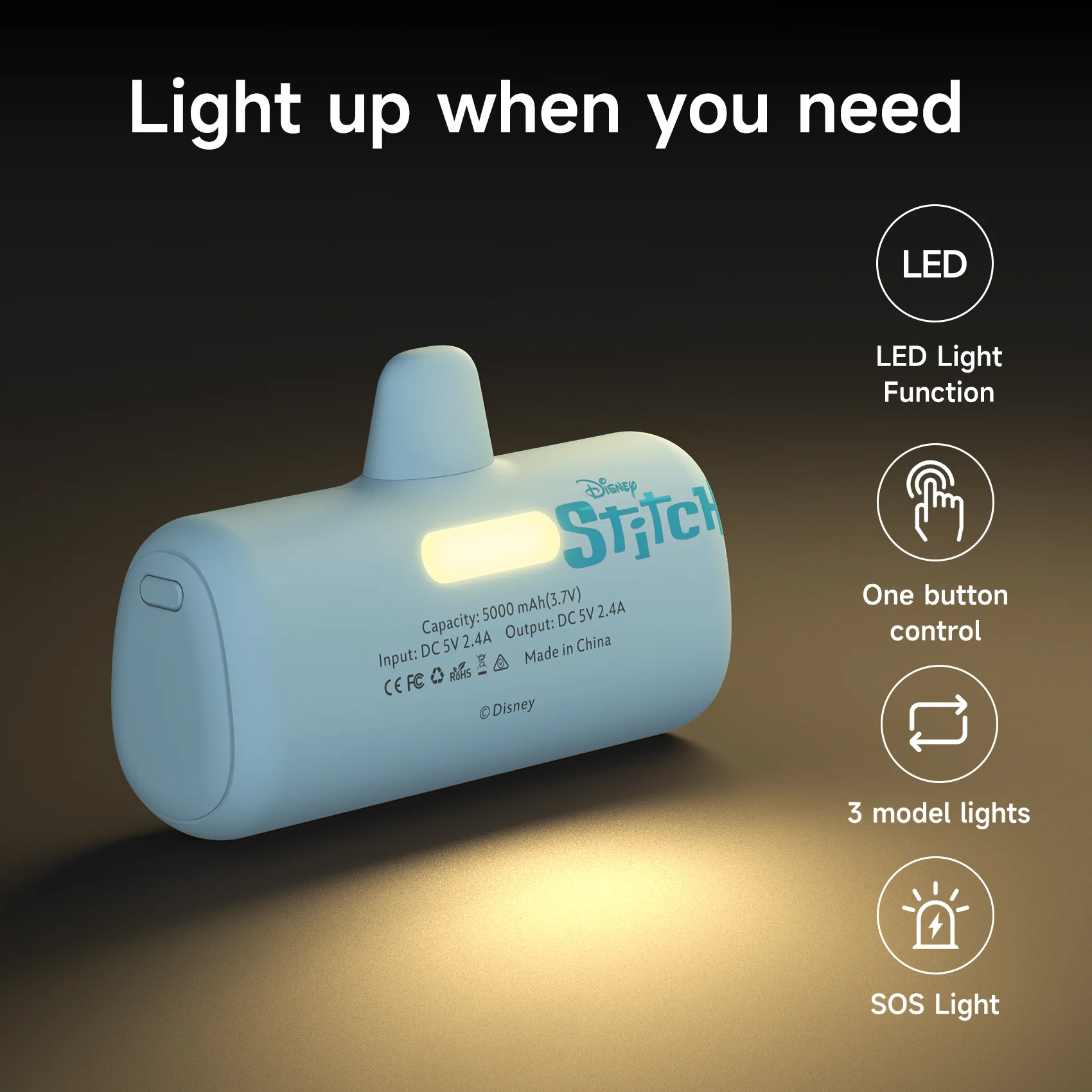 Disney Compact Power Bank 5000mAh with USB-C Connector - Image 4
