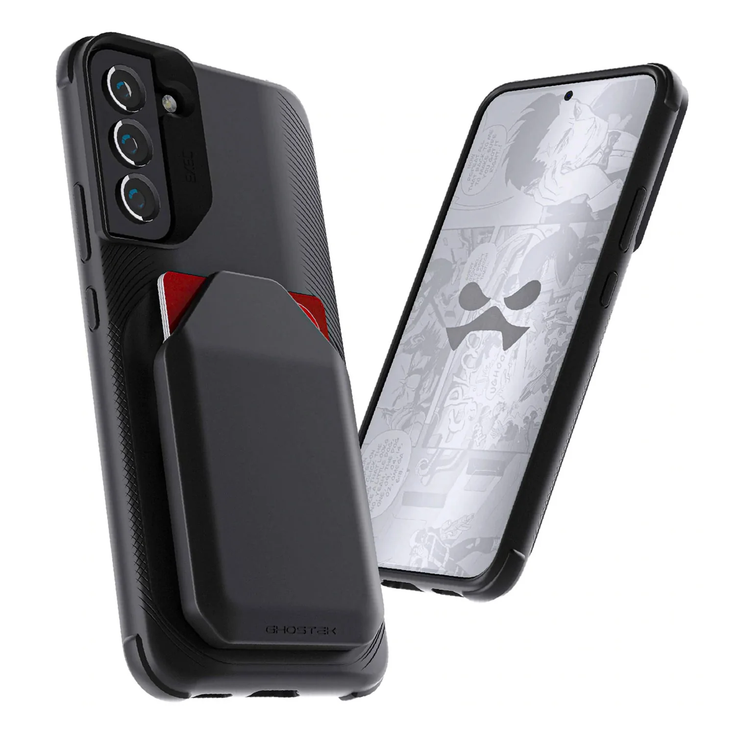 Ghostek Samsung Galaxy S22 Plus Case EXEC 5 Magnetic Wallet with Card Holder Black - Image 2