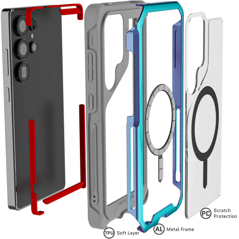Ghostek Samsung Galaxy S25 Ultra Case Atomic Aluminum Protection - Image 11