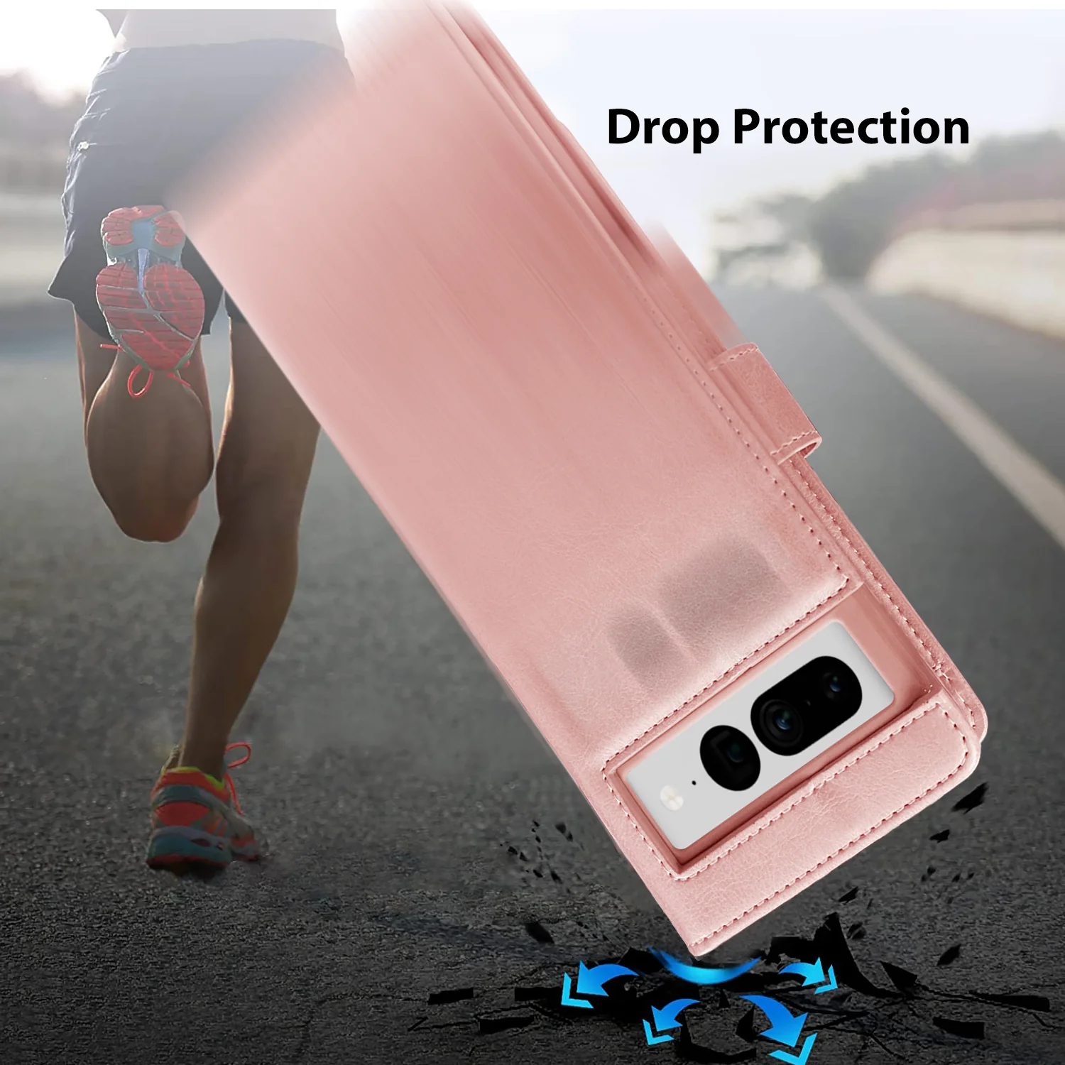 Hanman Google Pixel 7 Pro Leather Case Rose Gold - Image 5