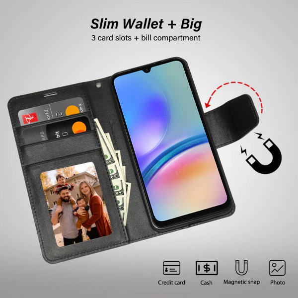 Hanman Samsung Galaxy A05s Leather Case Wallet - Image 4