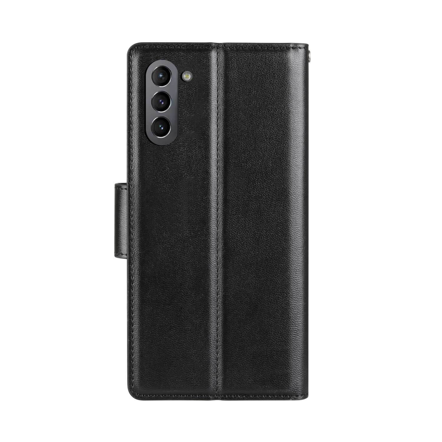 Hanman Samsung Galaxy S21 FE 5G Case Leather Black - Image 2