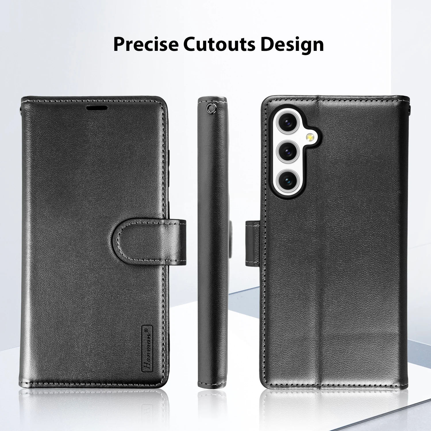 Hanman Samsung Galaxy S23 FE 5G Case Wallet Leather - Image 2