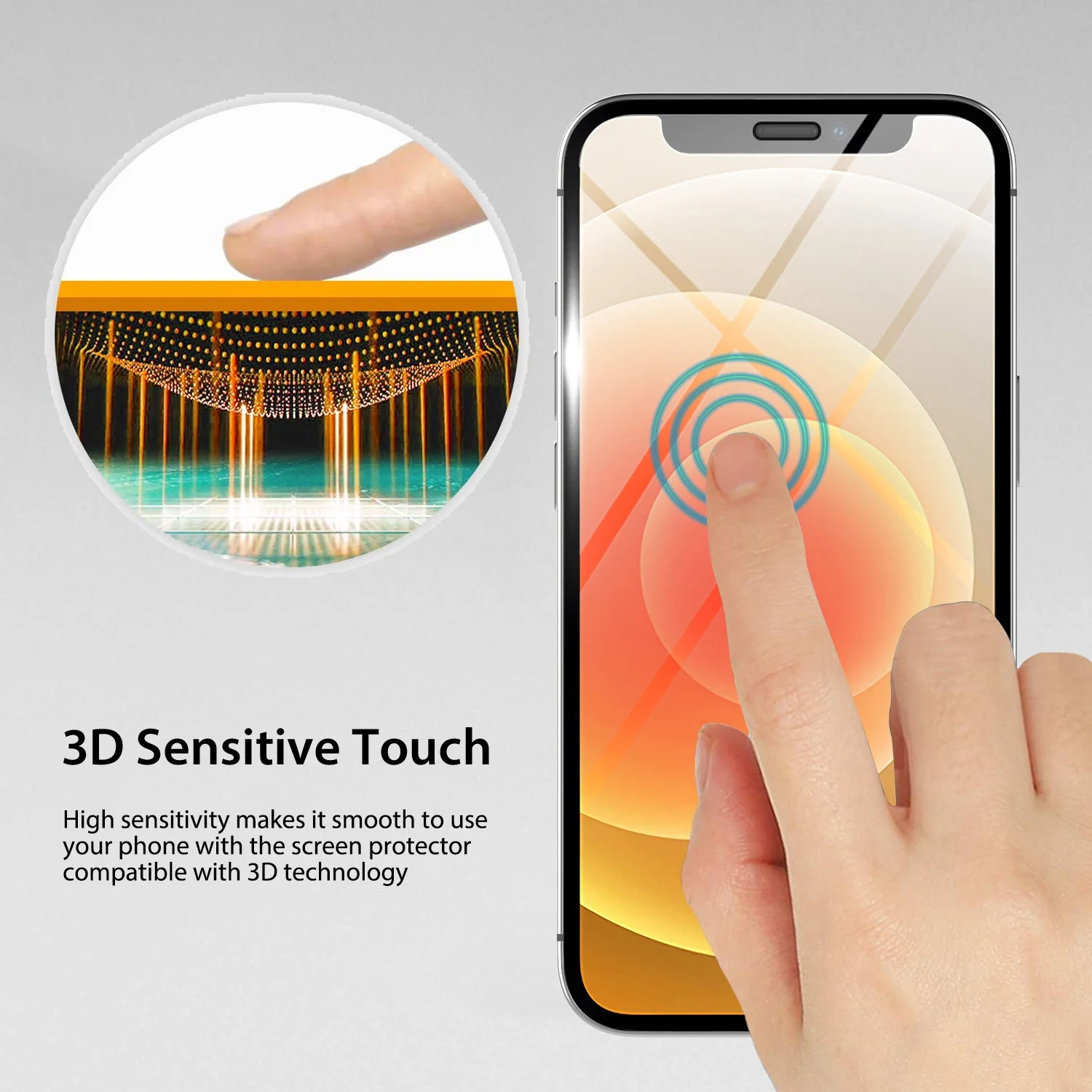 iPhone 12 / 12 Pro Full Tempered Glass Screen Protector 2 Pack - Image 5