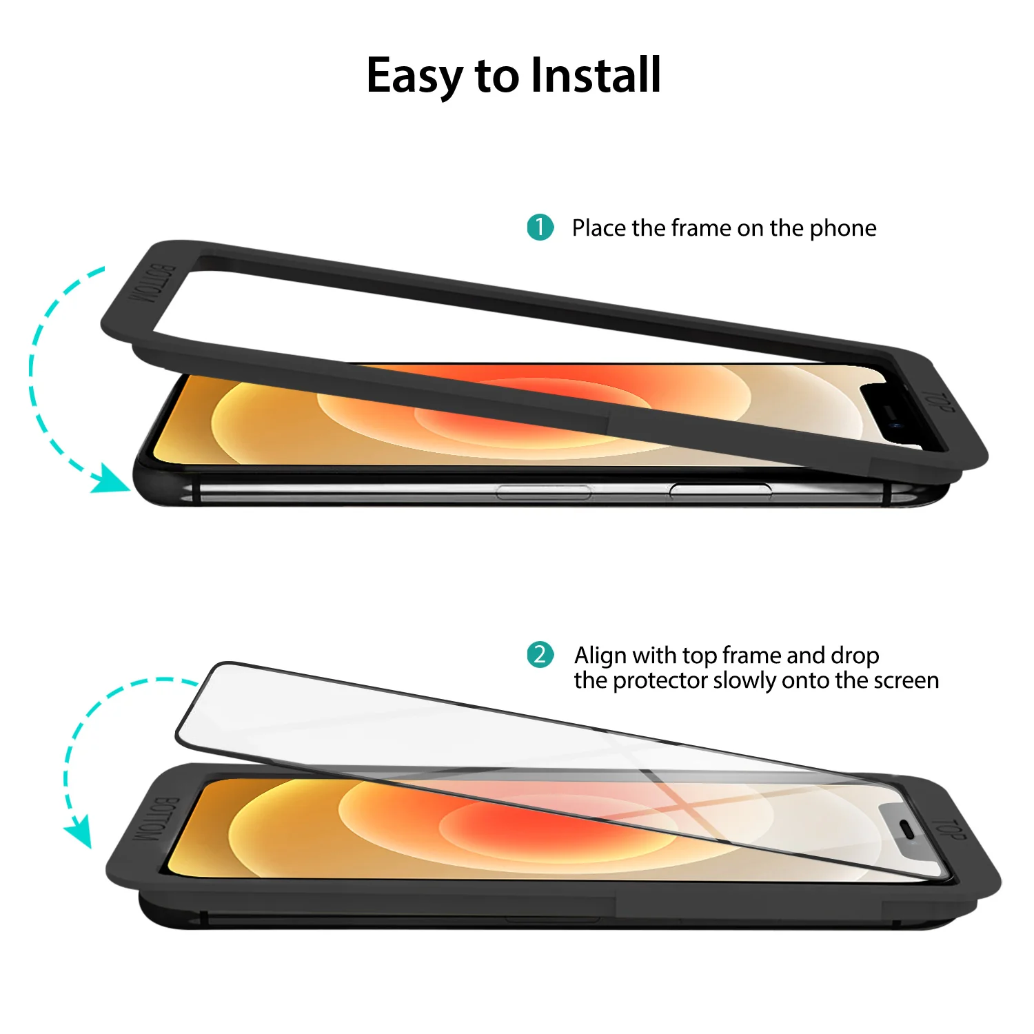 iPhone 12 Pro Max Full Tempered Glass Screen Protector 2 Pack - Image 9