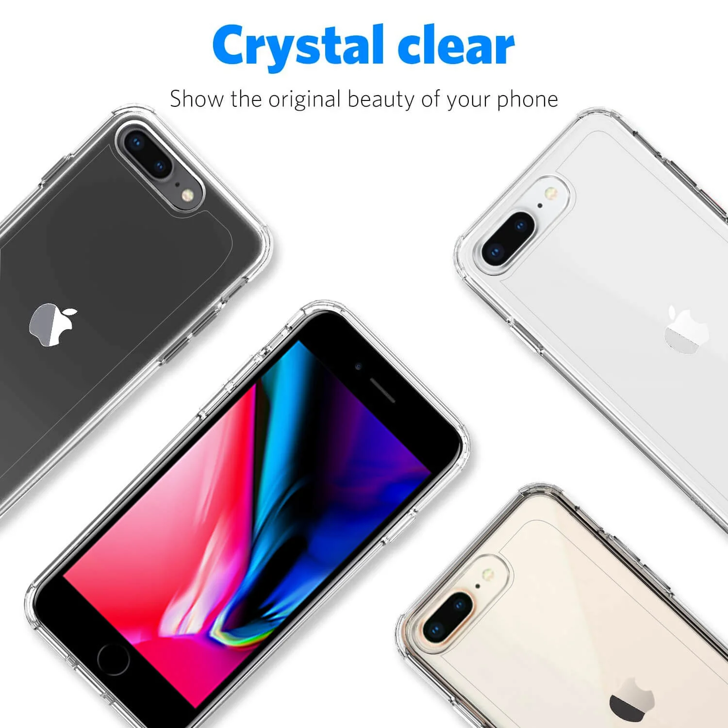 iPhone 8 Plus & 7 Plus Tough On Slim Hybrid Clear - Image 3