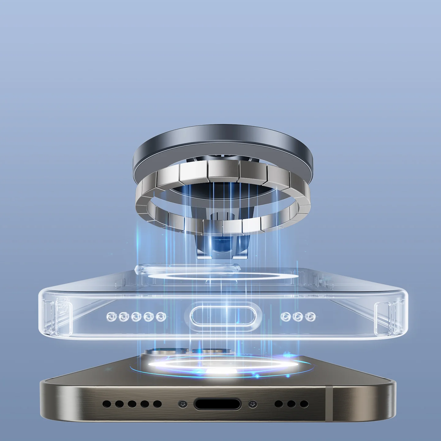 Magnetic Tripod Phone Holder Stand Grey - Image 2