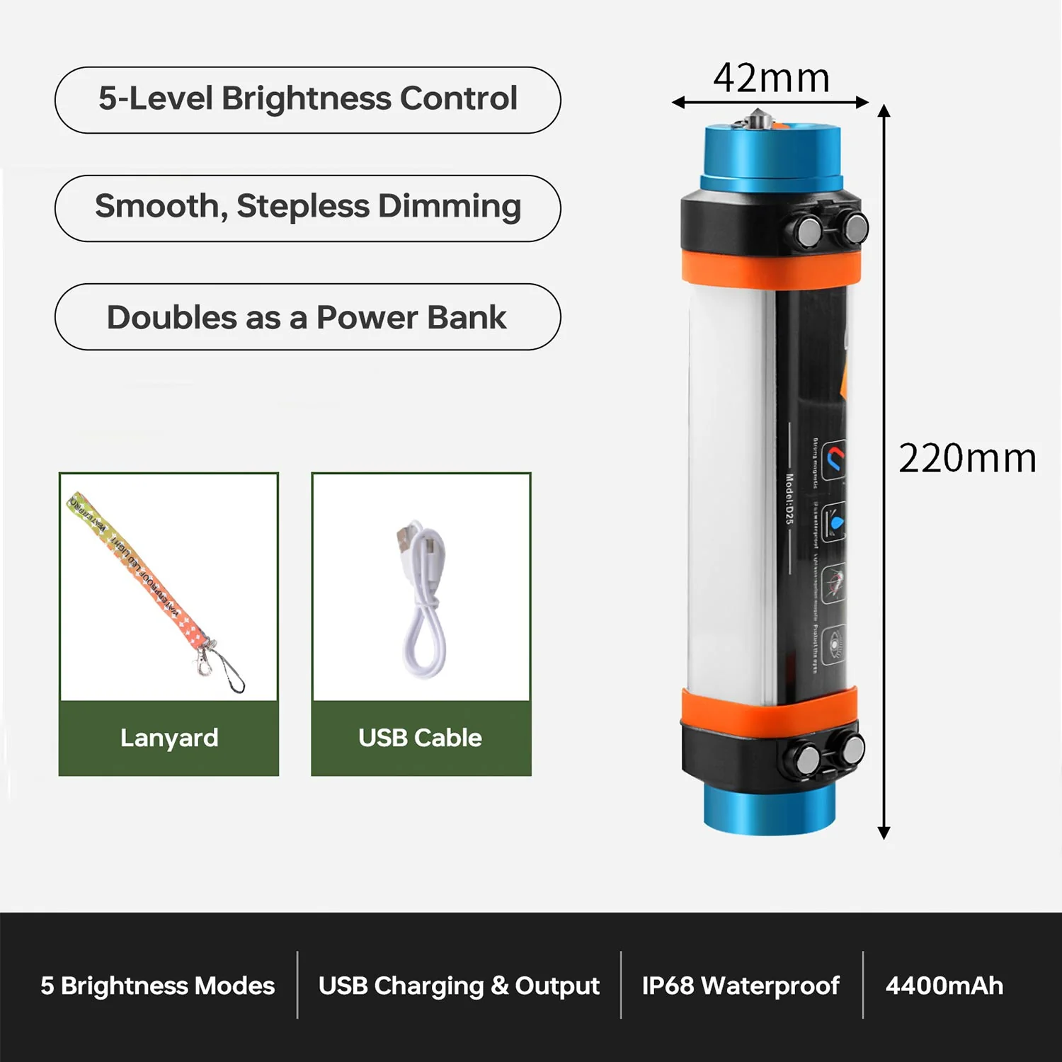 Multi Function Camping Torch with Power Bank - Image 3
