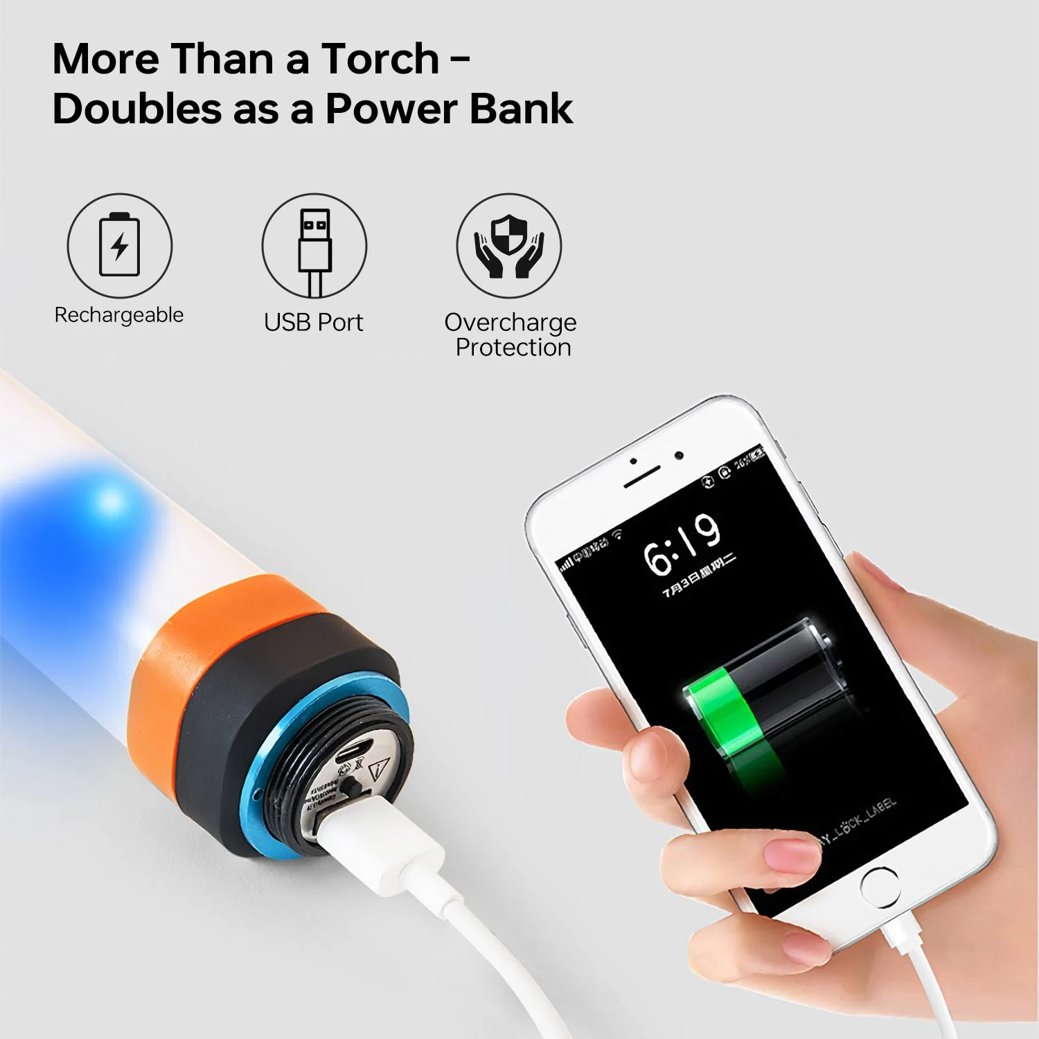 Multi Function Camping Torch with Power Bank - Image 9