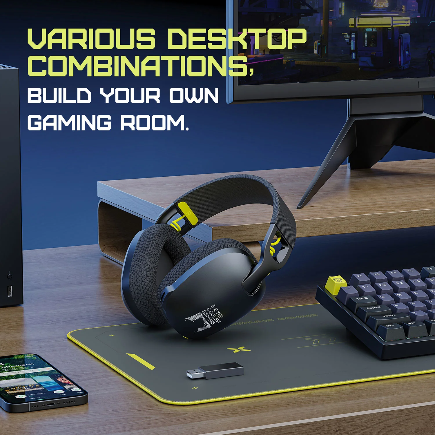 Onikuma B2 Gaming Headset Bluetooth Wireless Wired Headphone - Image 8