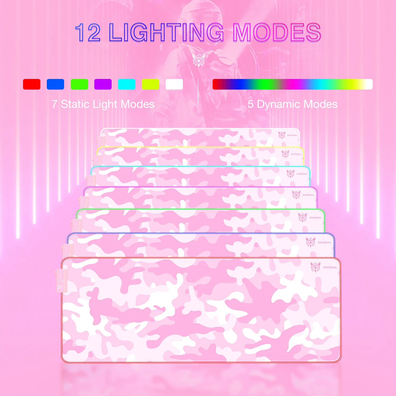 Onikuma RGB Gaming Mouse Pad - Image 2