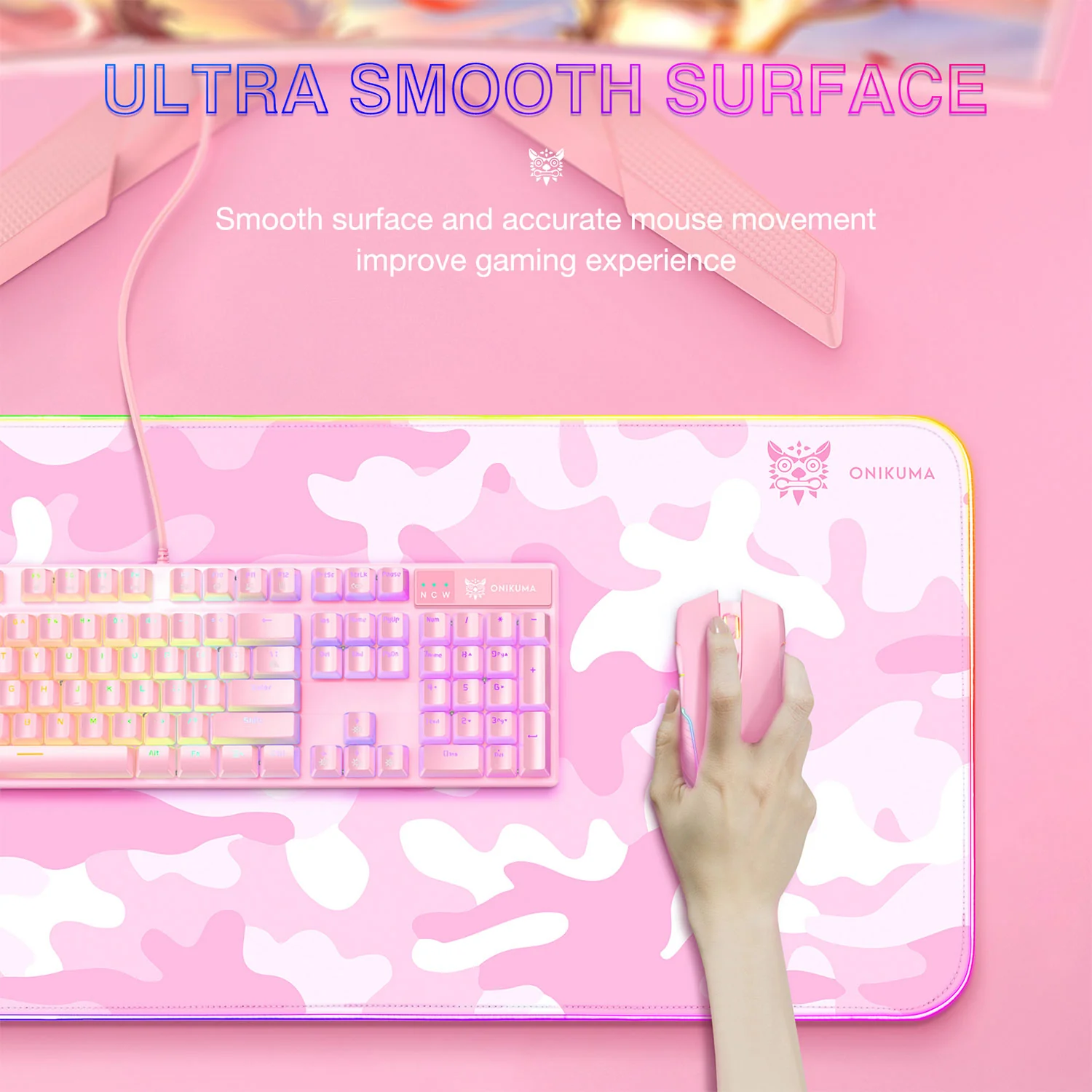 Onikuma RGB Gaming Mouse Pad - Image 3
