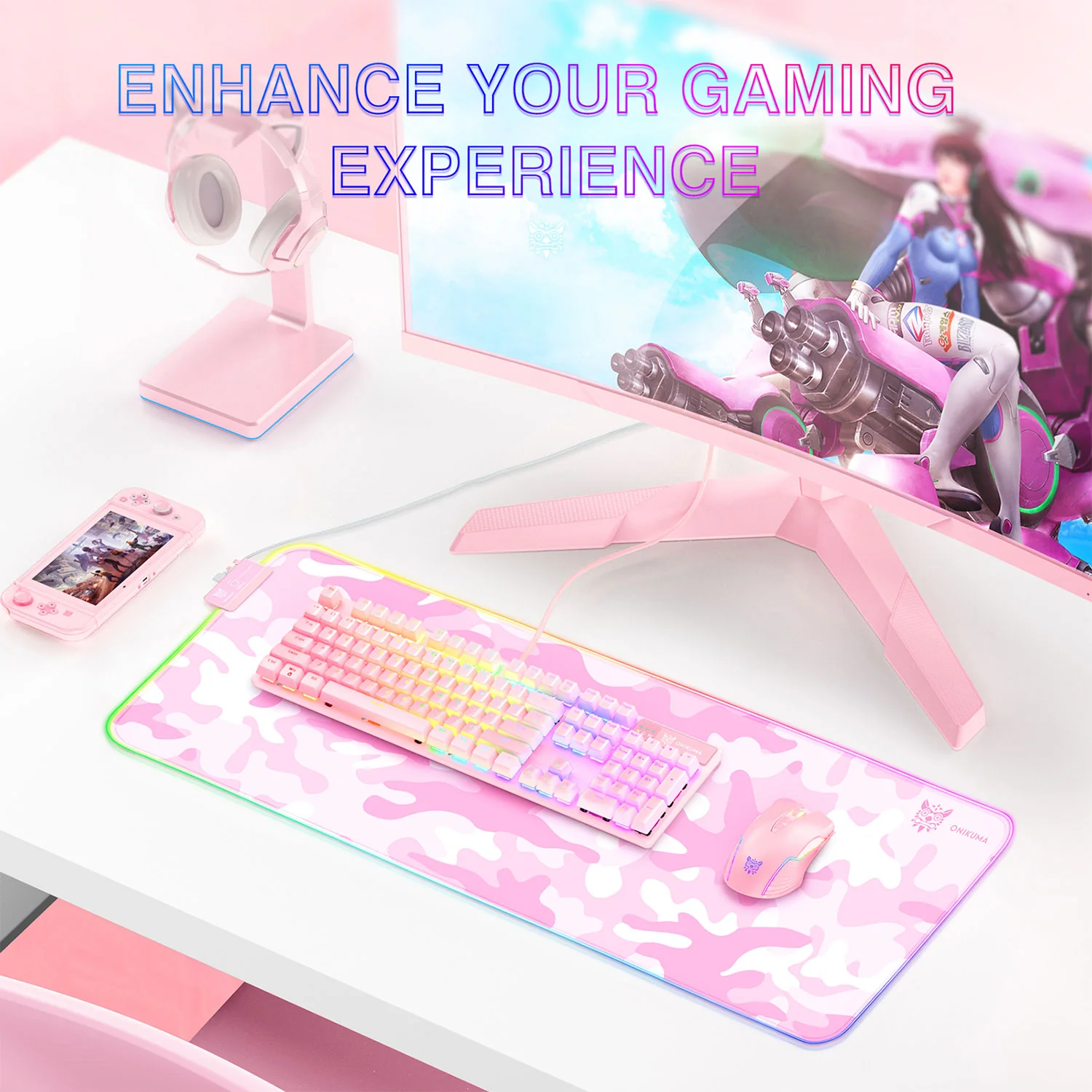 Onikuma RGB Gaming Mouse Pad - Image 7