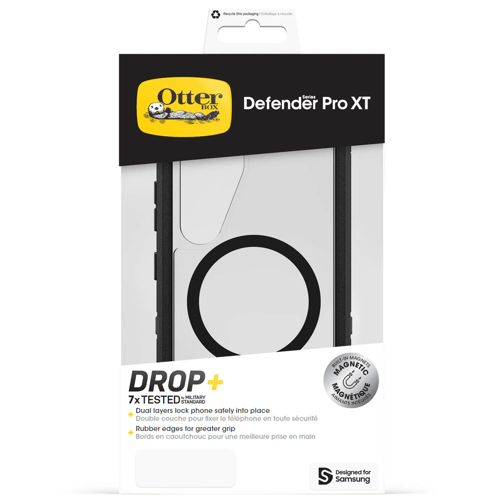 OtterBox Samsung Galaxy S25 Case Defender Series XT Clear with Magnets - Image 5