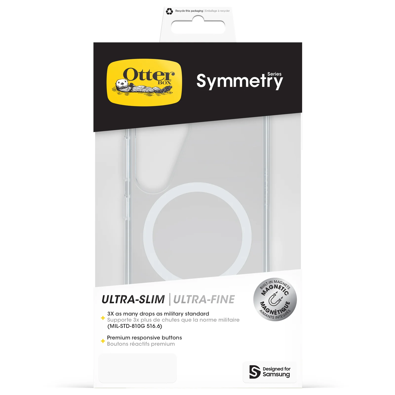 OtterBox Samsung Galaxy S25+ Case Symmetry Series with Magnet Clear - Image 5