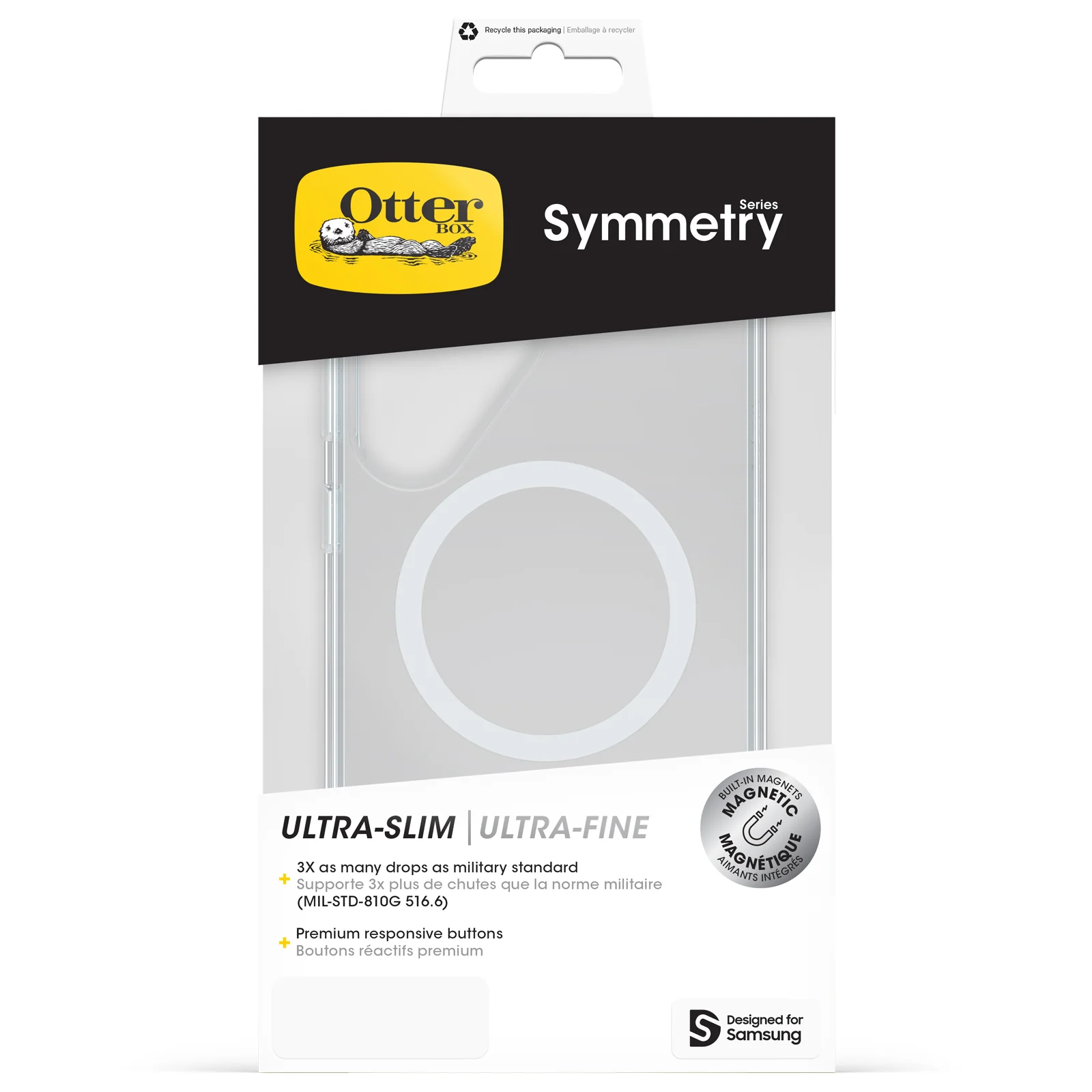 OtterBox Samsung Galaxy S25 Ultra Case Symmetry Series with Magnet Clear - Image 4