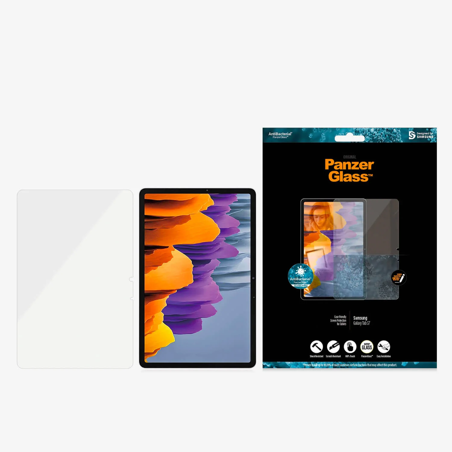 PanzerGlass™ Samsung Galaxy Tab S7 Screen Protector Glass - Image 7
