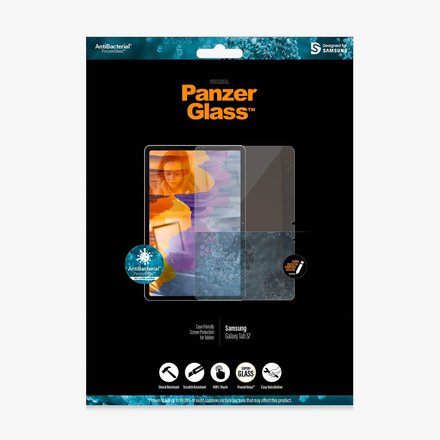 PanzerGlass™ Samsung Galaxy Tab S7 Screen Protector Glass - Image 8