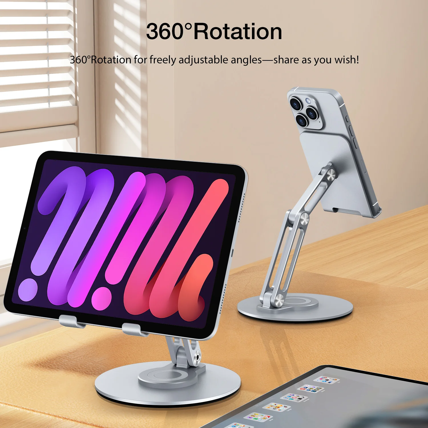 Phone Stand 360 Rotating Foldable Phone Holder - Image 2