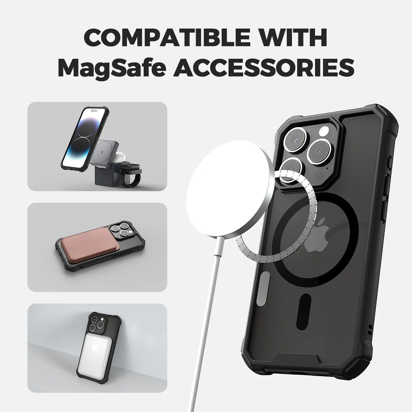 Raptic iPhone 15 Pro Case Air 2.0 with MagSafe Black - Image 4