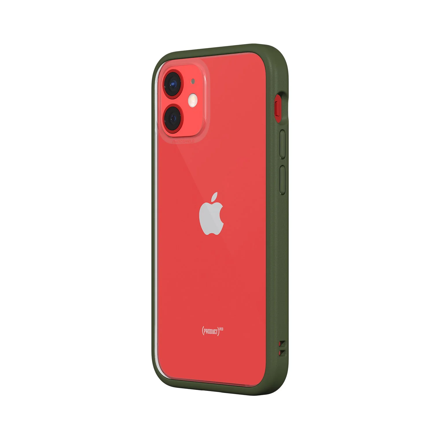 RhinoShield iPhone 12 mini Case MOD NX with Rim, Button, Frame, Clear Back Plate Camo Green - Image 6