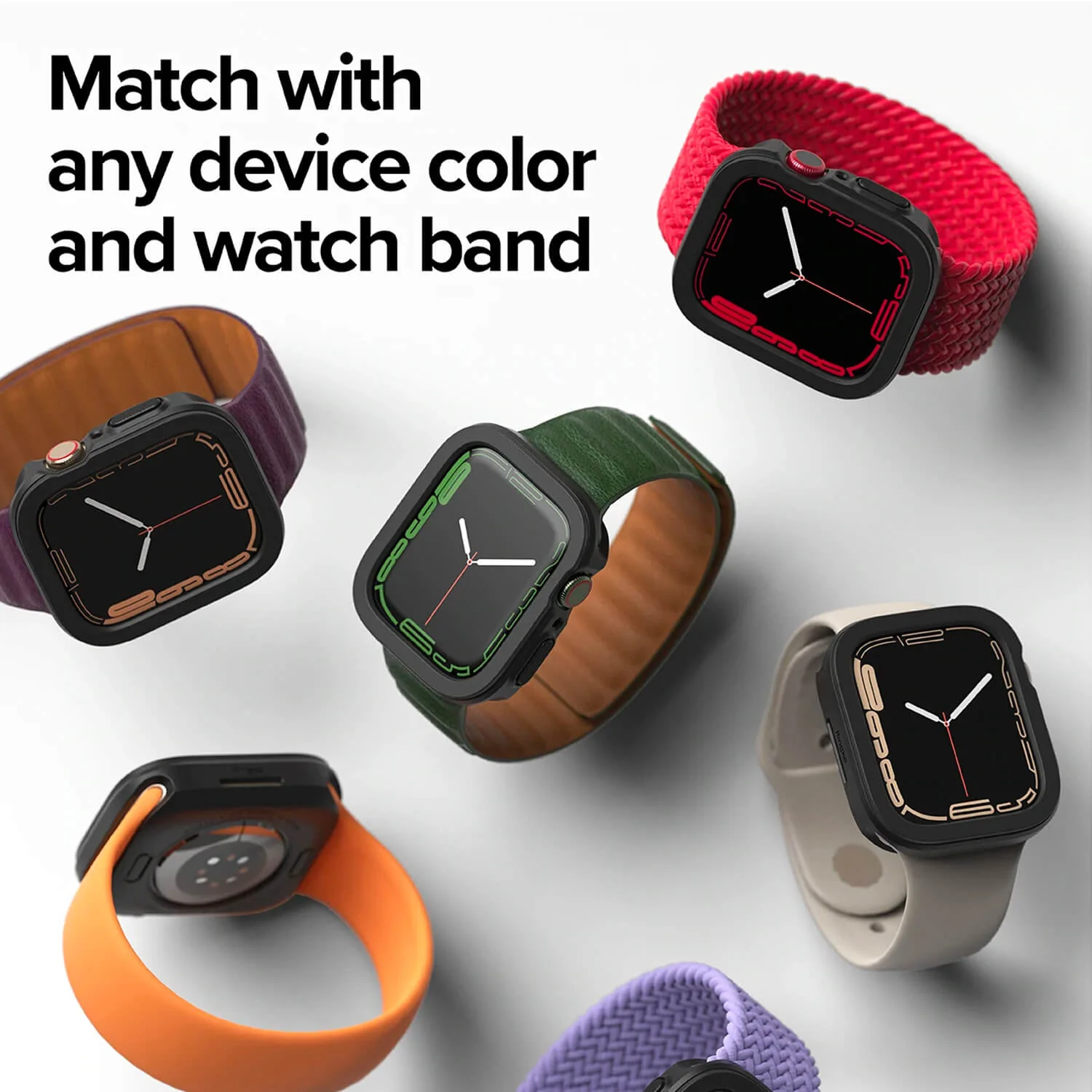 Ringke Apple Watch 9 / 8 / 7 41mm Case Air Sports Black - Image 3