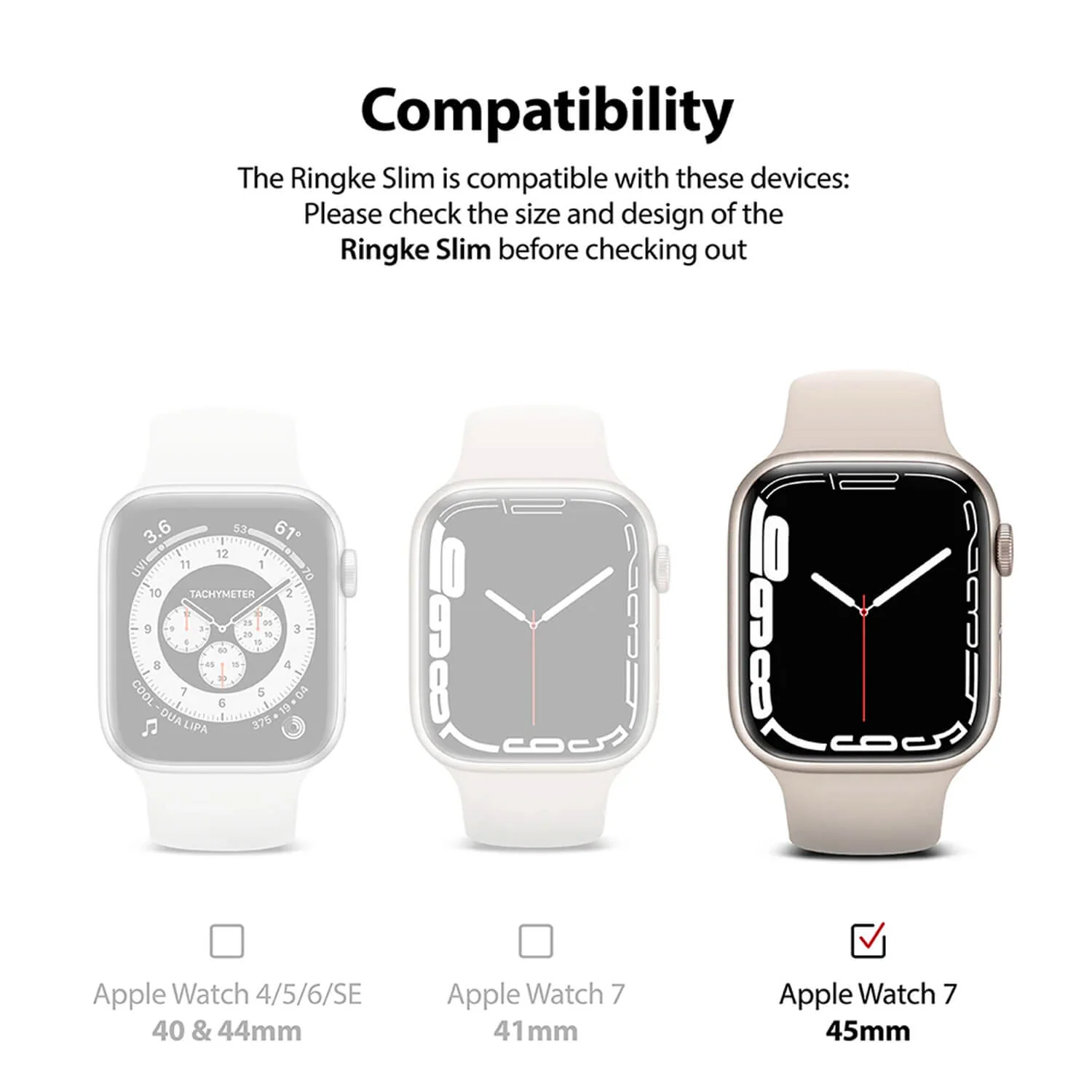 Ringke Apple Watch Series 9 / 8 / 7 45mm Case Clear Deep Green 2 Pack - Image 3