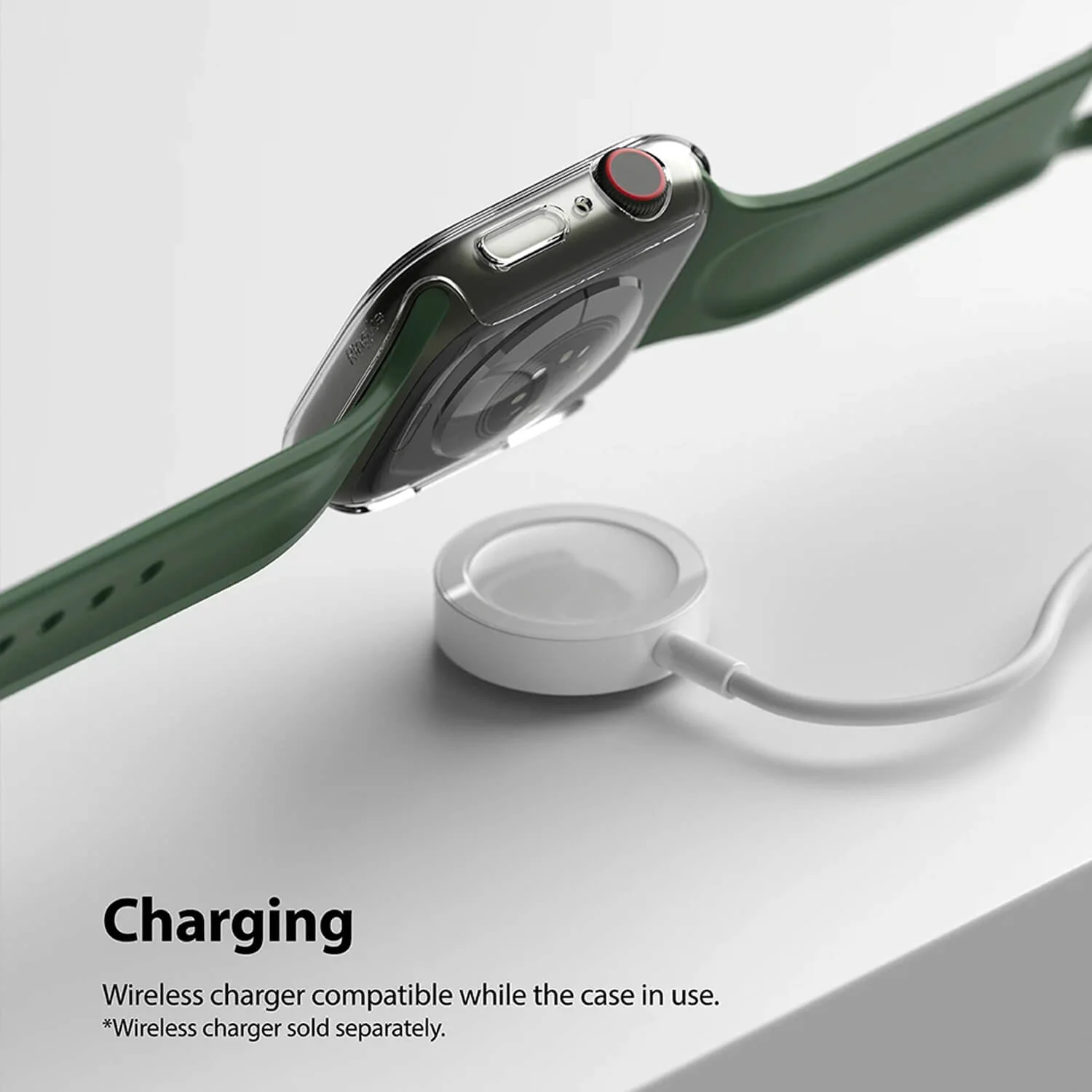 Ringke Apple Watch Series 9 / 8 / 7 45mm Case Clear Deep Green 2 Pack - Image 9