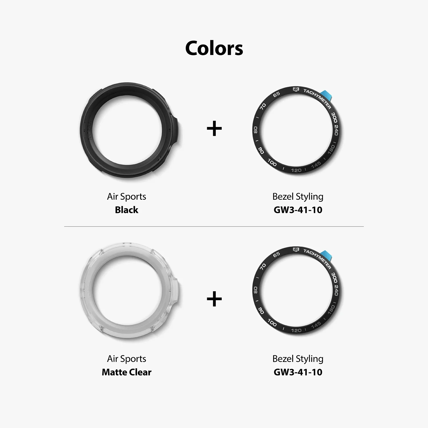 Ringke Galaxy Watch 3 41mm Styling 10 Air Sports Matte Clear Case+ Bezel Combo Pack - Image 11
