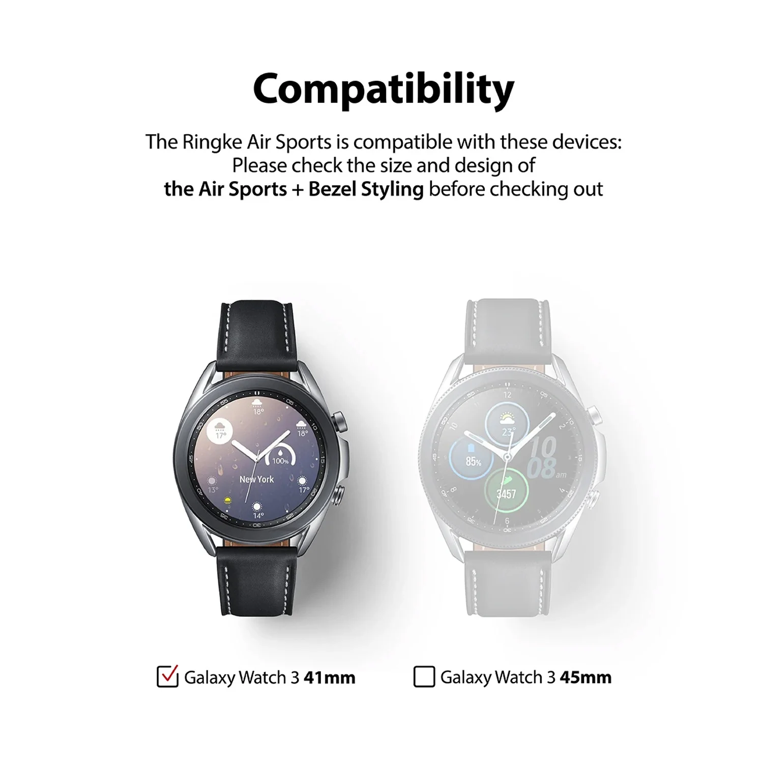 Ringke Galaxy Watch 3 41mm Styling 10 Air Sports Matte Clear Case+ Bezel Combo Pack - Image 7