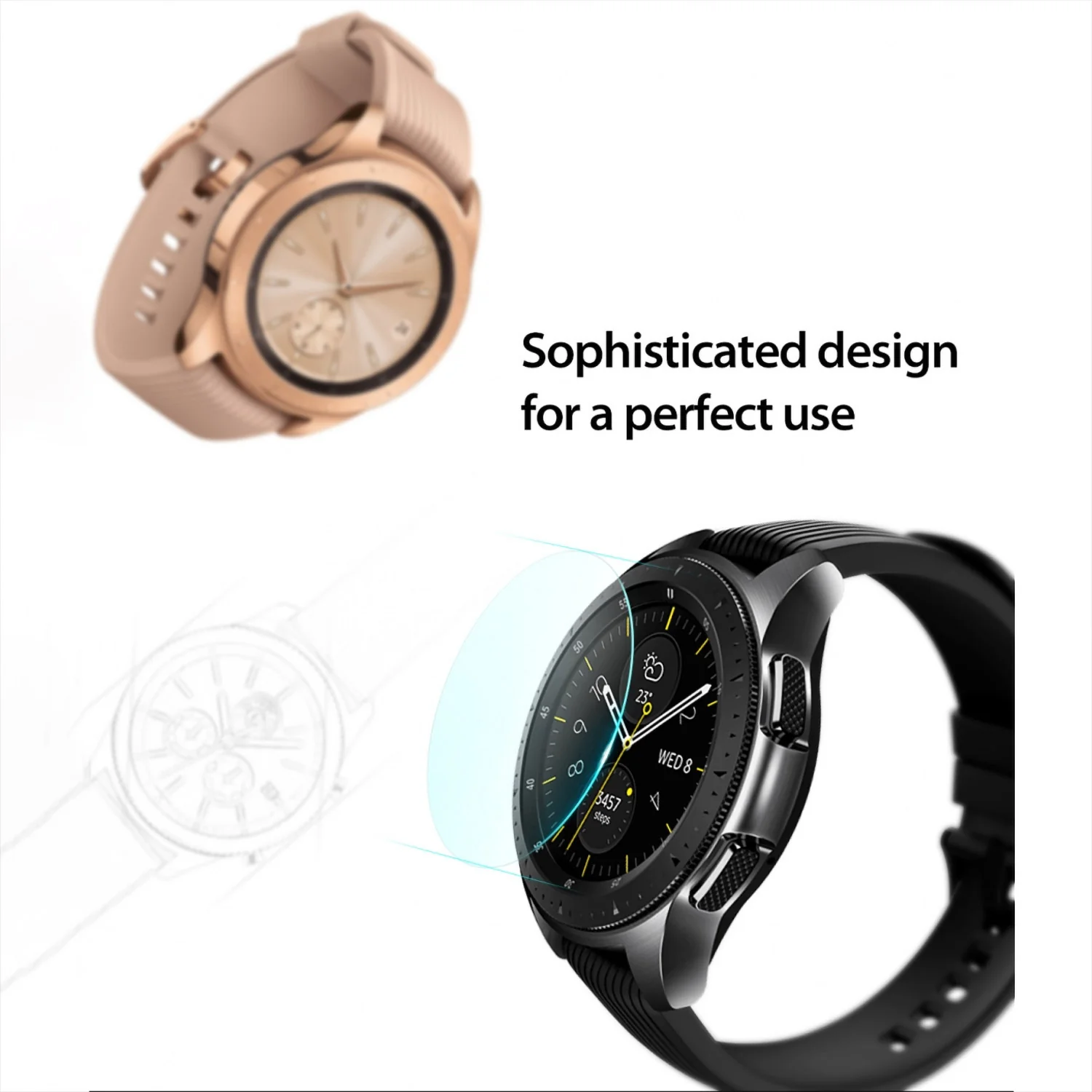 Ringke Galaxy Watch 3 45mm Screen Protector Tempered Glass - Image 3