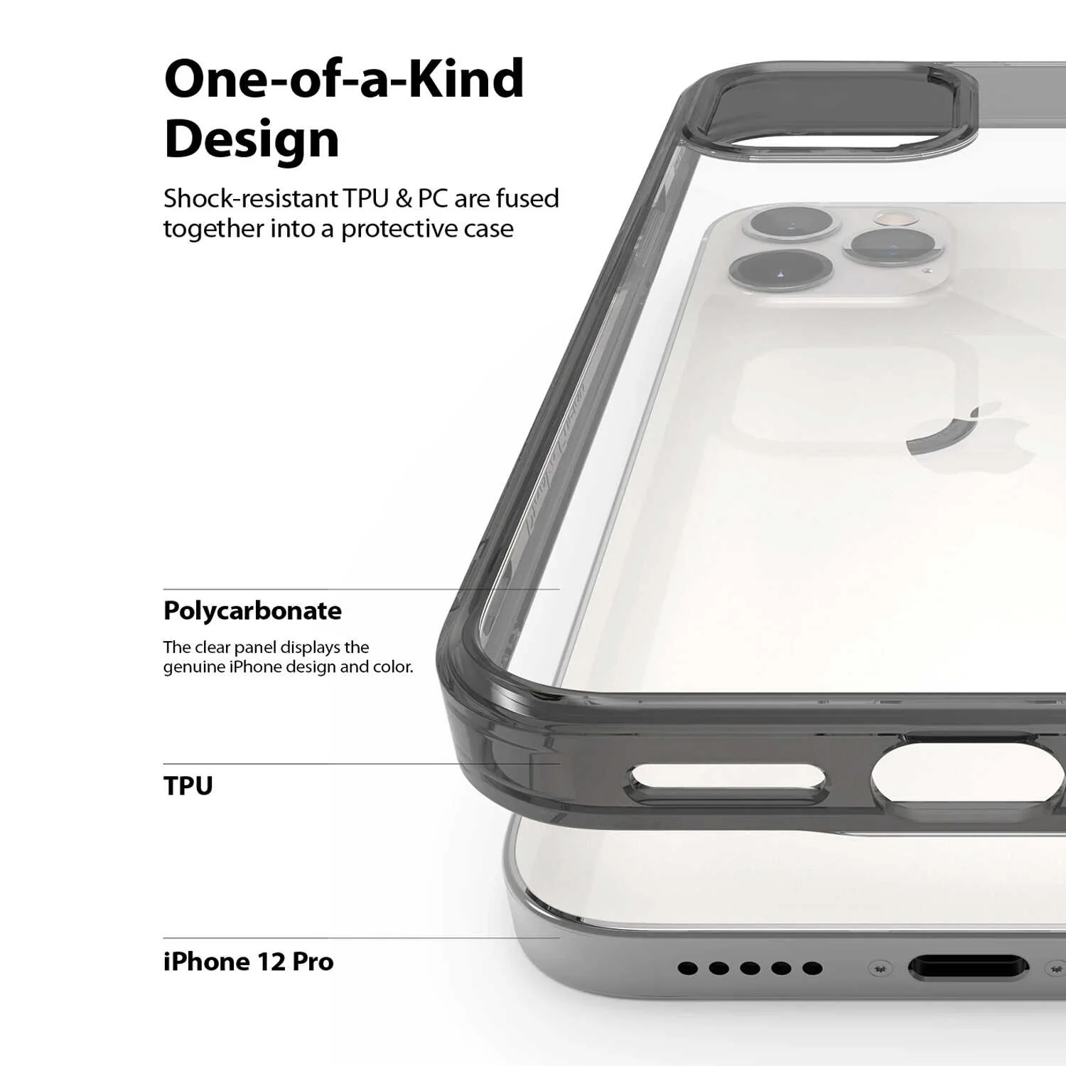Ringke iPhone 12 Pro Max Case Fusion Smoke Black - Image 4