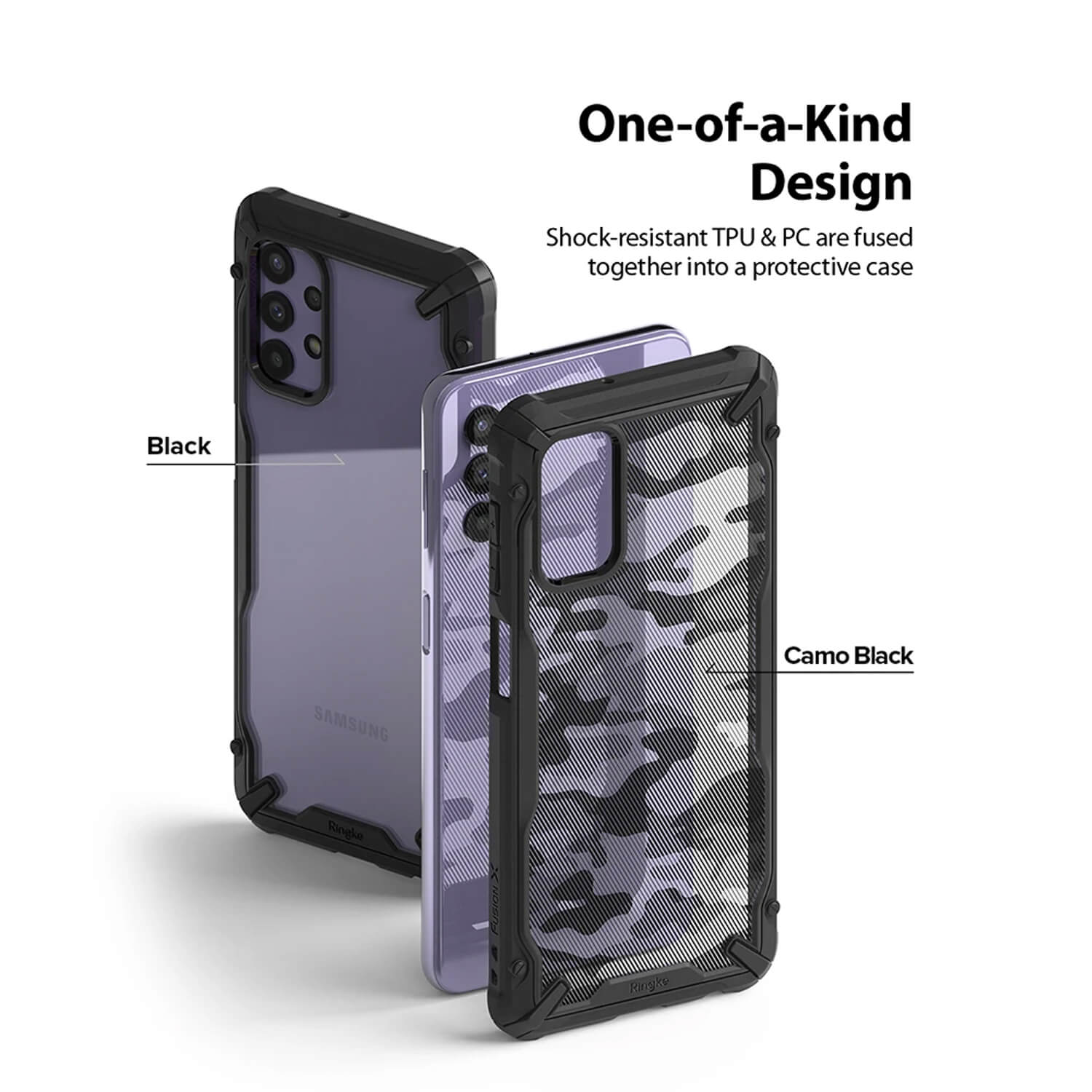 Ringke Samsung Galaxy A32 5G Case Fusion X Design Camo Black - Image 4