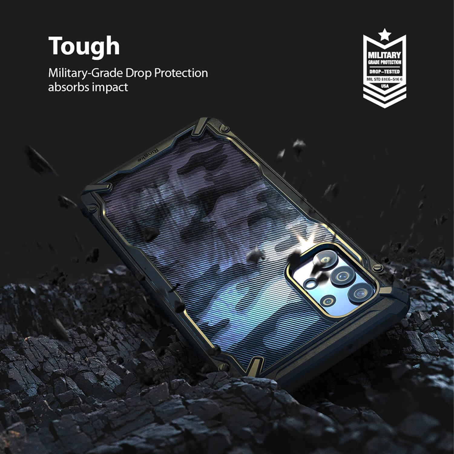 Ringke Samsung Galaxy A32 5G Case Fusion X Design Camo Black - Image 6