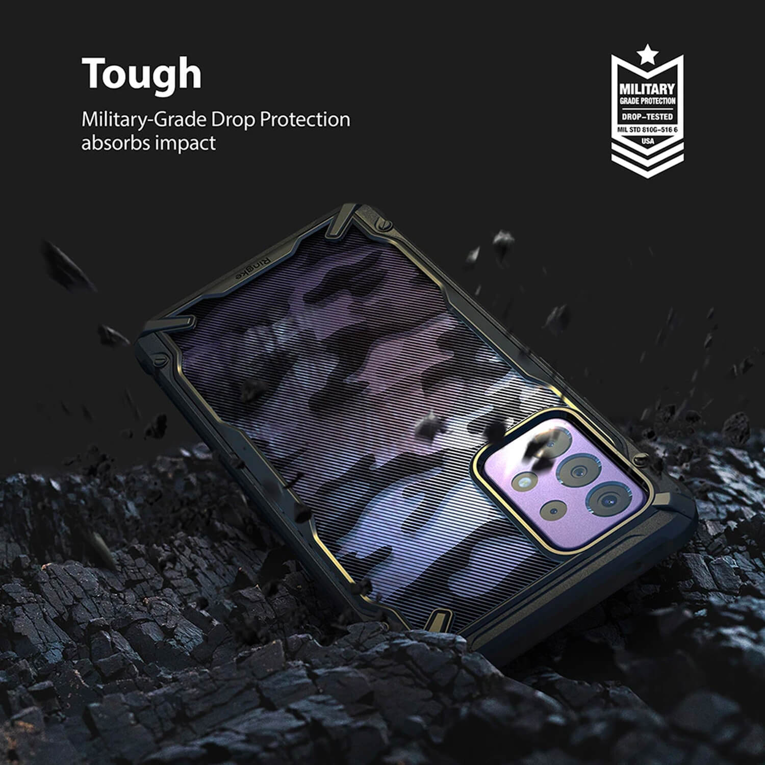 Ringke Samsung Galaxy A72 Case Fusion X Black - Image 8