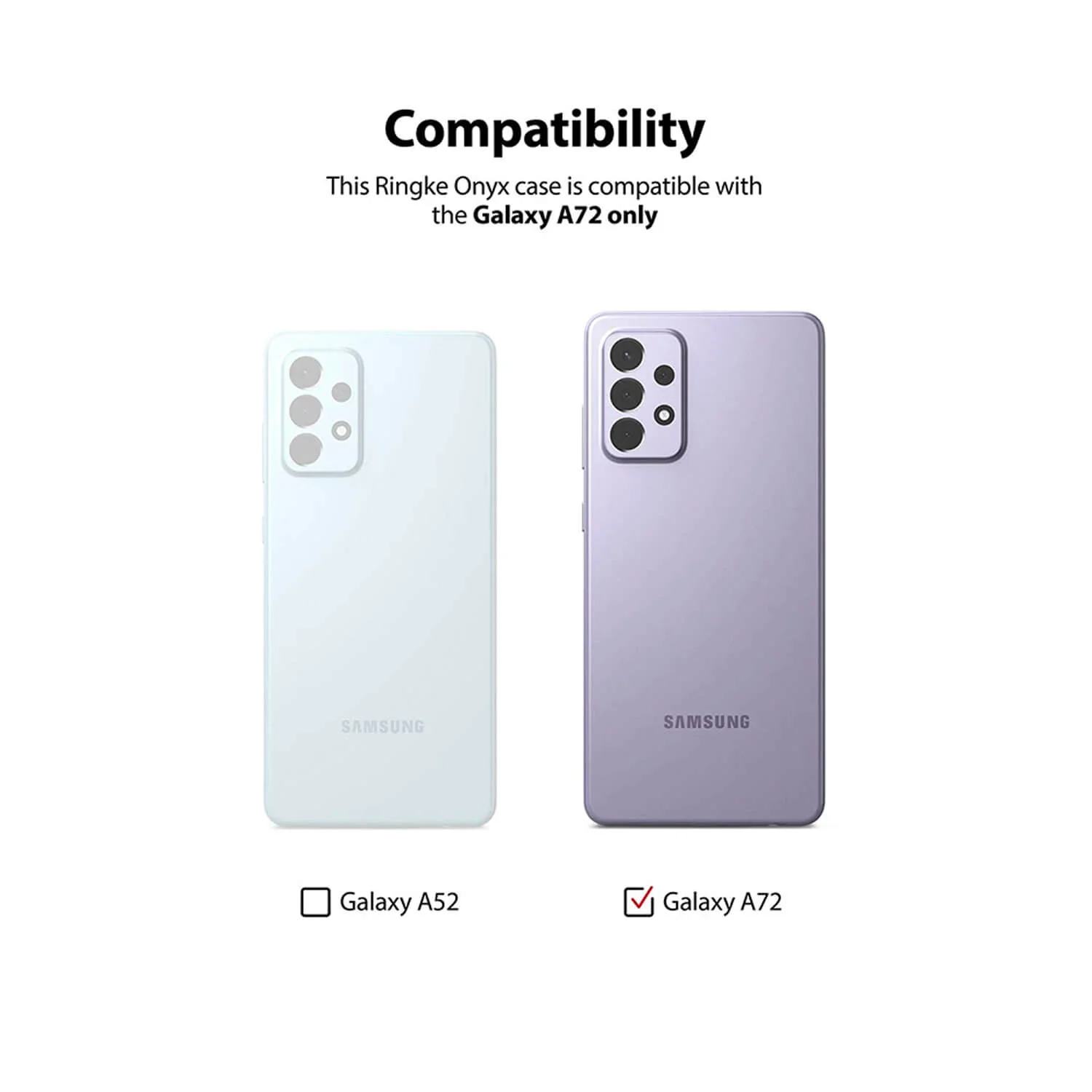 Ringke Samsung Galaxy A72 Case Onyx Dark Grey - Image 3