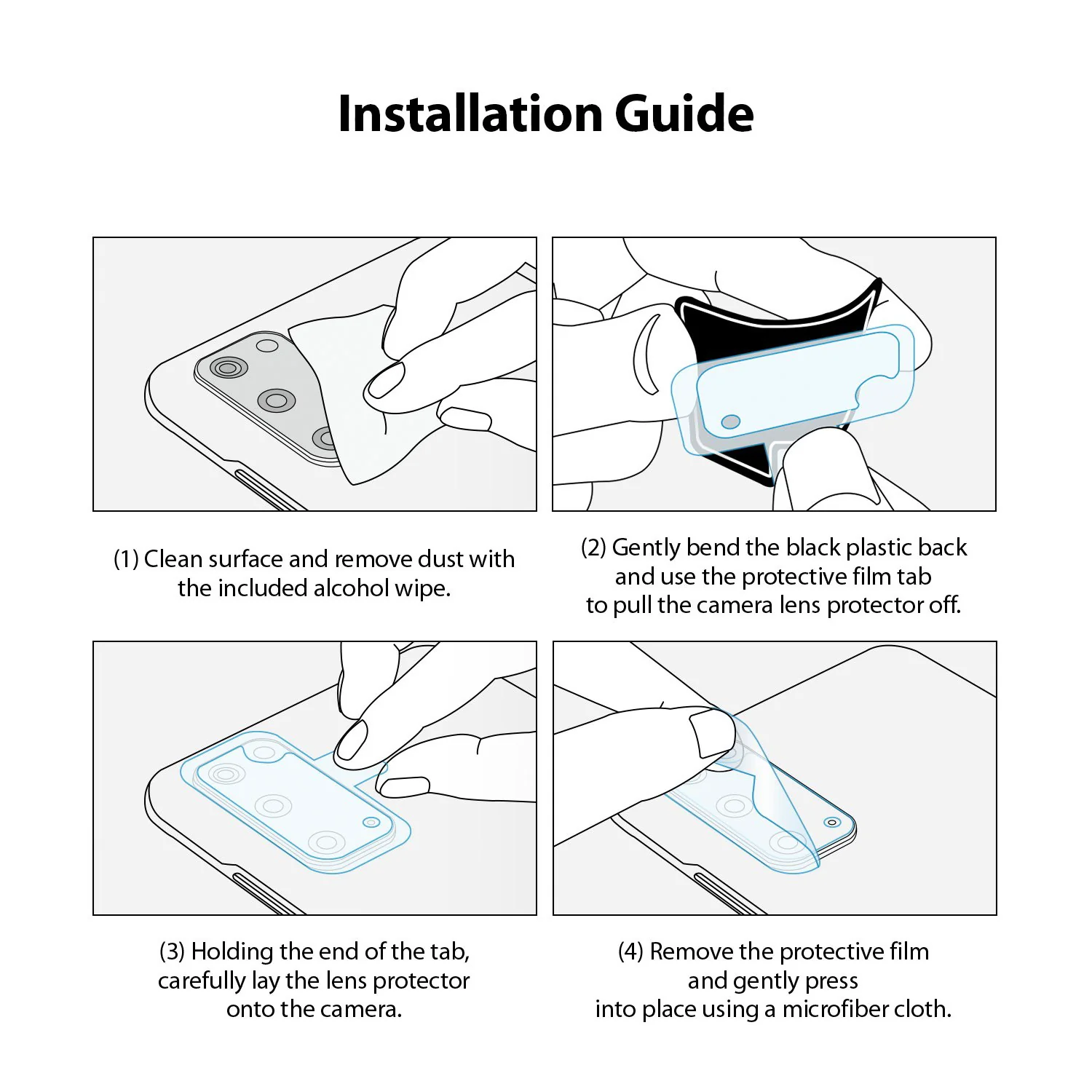 Ringke Samsung Galaxy Note 20 Camera Screen Protector Tempered Glass 3 Pack - Image 12