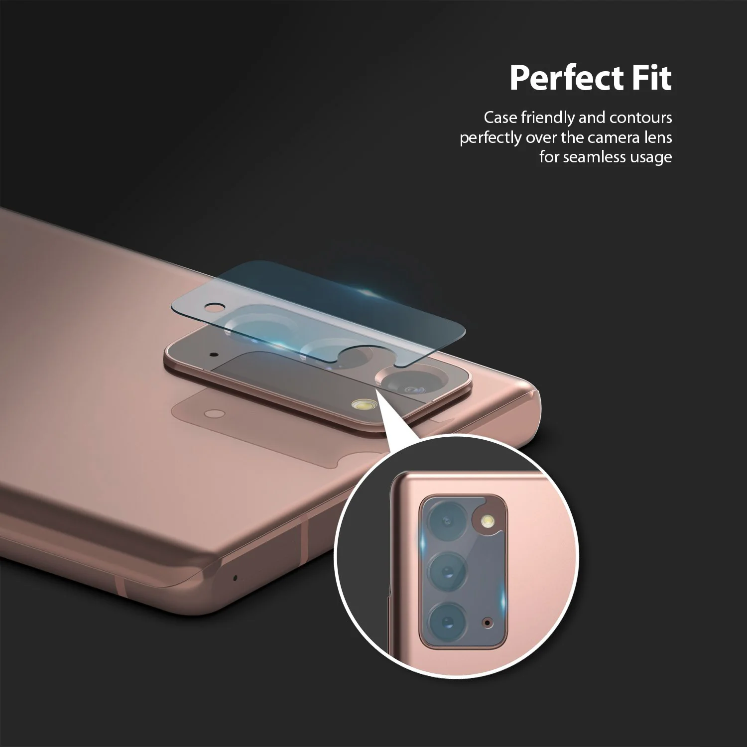Ringke Samsung Galaxy Note 20 Camera Screen Protector Tempered Glass 3 Pack - Image 7