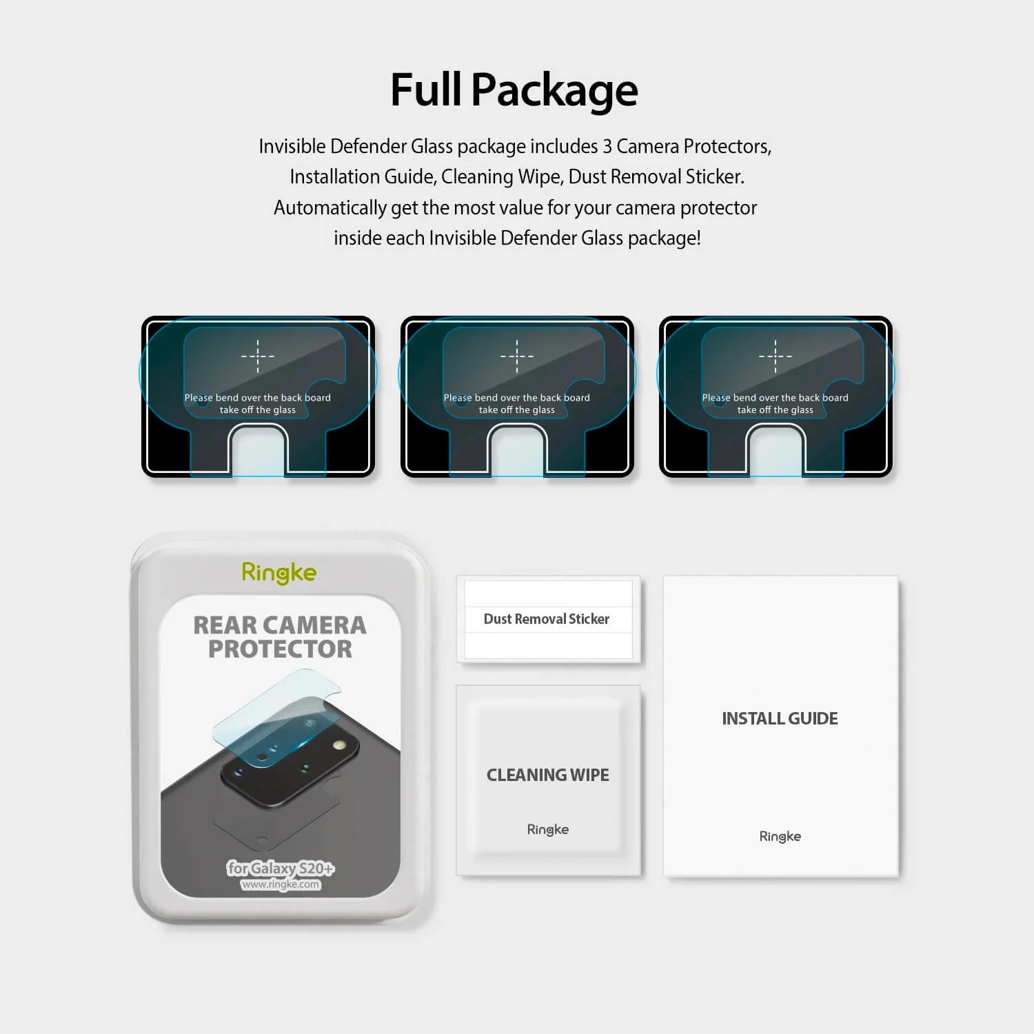 Ringke Samsung Galaxy S20 Plus Camera Protector Invisible Defender Glass - Image 12
