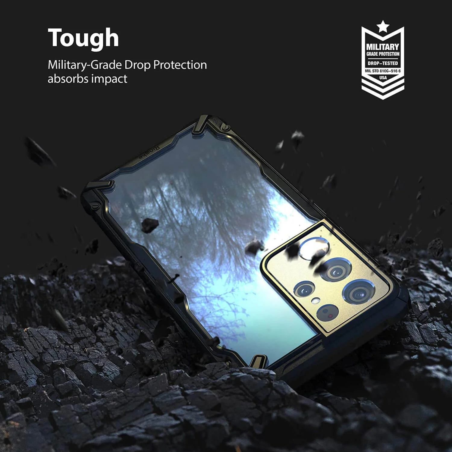 Ringke Samsung Galaxy S21 Ultra 5G Case Fusion X Black - Image 3