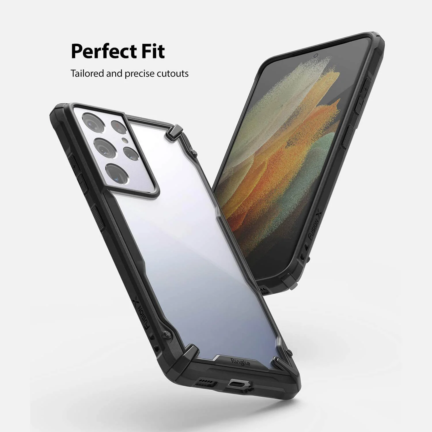 Ringke Samsung Galaxy S21 Ultra 5G Case Fusion X Black - Image 6